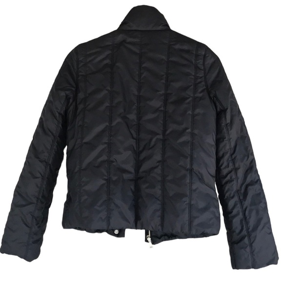 Guess Black Long Sleeve Snap Zip Closure Fleece Lined Puffer Jacket - Picture 8 of 13